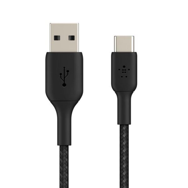 BELKIN CABLE USB-A TO USB-C 1MTS BLK CAB004BT1MBK