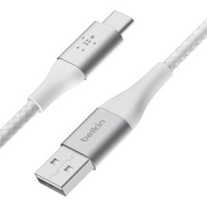 BELKIN CABLE BRAIDED USB-C TO USB-A 2MT WH CAB002