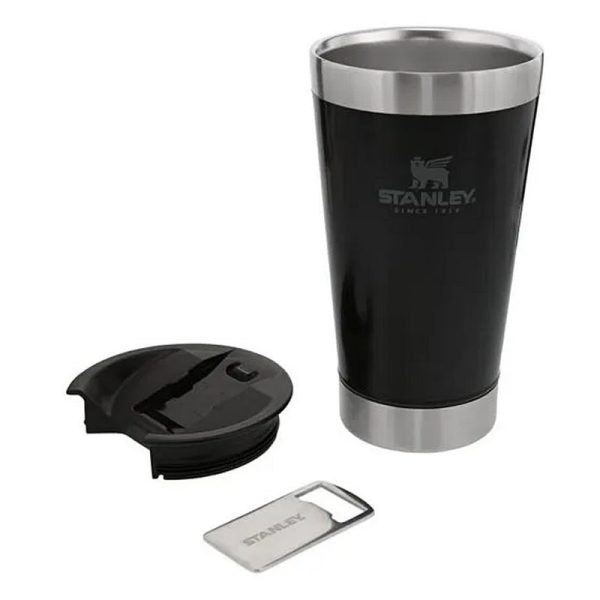 STANLEY VASO CERVEZA 16 OZ C/DESTAPADOR NEGRO MATE
