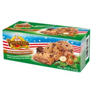 PAPAGENA CHOCO CHIP COOKIES W/HAZELNUT 130GR