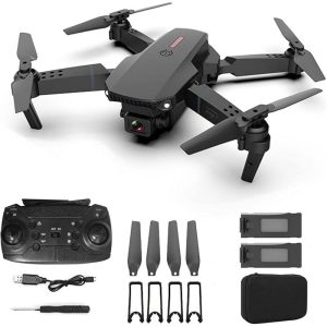 DRONE FOLDABLE E88 4K DUAL CAM BLK/GRY