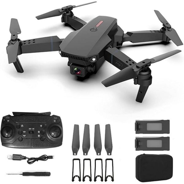 DRONE FOLDABLE E88 4K DUAL CAM BLK/GRY