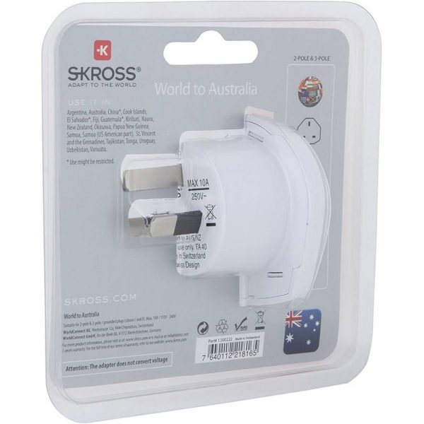 SKROSS ADAPTADOR WORLD TRAVEL TO AUSTRALIA/CHINA