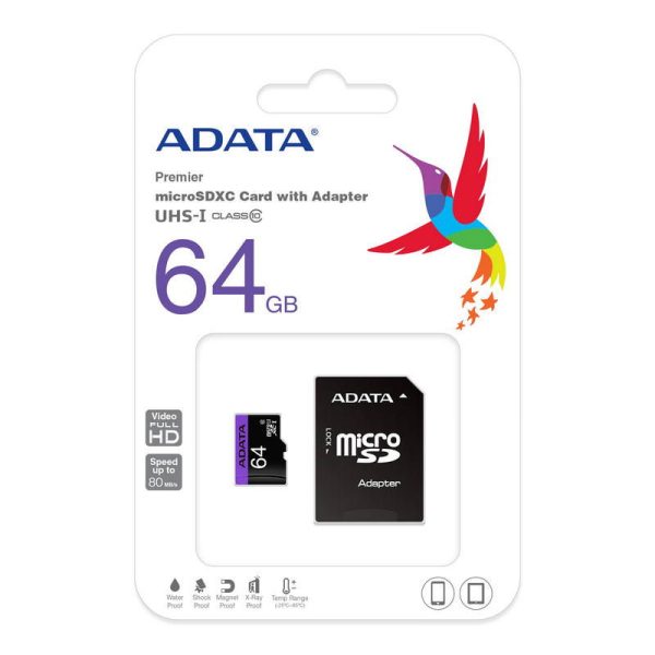 ADATA MICRO DXC UHS-1 64GB AUSDX64GUICL10A1-RA1