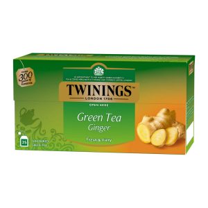 TWININGS GREEN TEA & GINGER 25 SOBRES