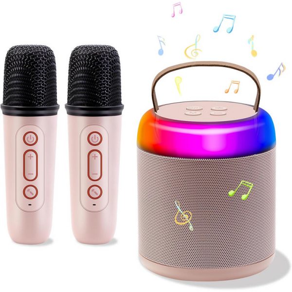 OKOP SET DE KARAOKE PORTATIL BT 2 MIC KP-K02