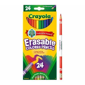 CRAYOLA 24 CT ERASABLE COLORED PEN C682.424