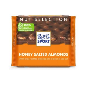 RITTER TABLETA MILK CHOC HONEY SALT ALMONDS 100G