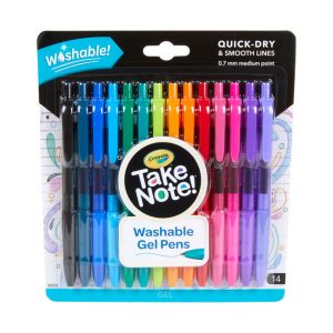 CRAYOLA 14 TAKE NOTE WASHABLE GEL PENS C586.414
