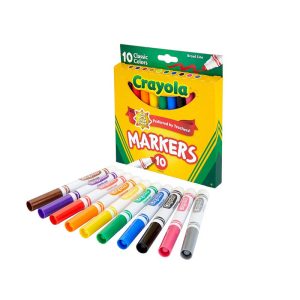 CRAYOLA MARCADORES TRAZO BISELADO 12PCS