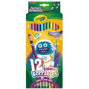 CRAYOLA LAPICES BORRABLES 12PCS