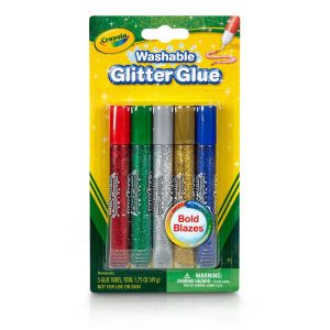 CRAYOLA PEGAMENTO CON GLITTER 5PCS