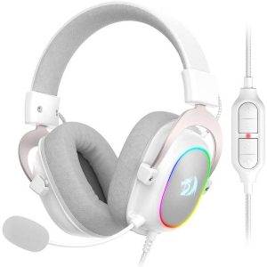 REDRAGON AURICULAR GAMER C/MIC ZEUS WHT H510W-RGB