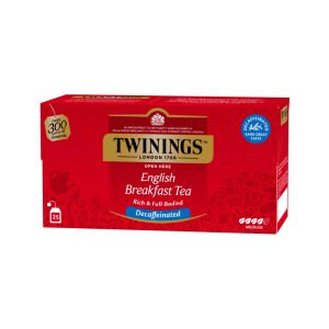 TWININGS ENGLISH BREAKFAST DECAF 25 SOB.