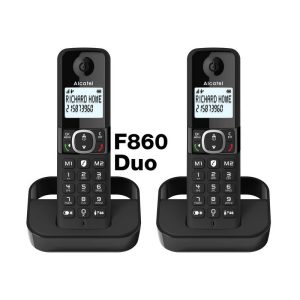 ALCATEL TELEFONO INALAMBRICO F860CB 2UNI BLK
