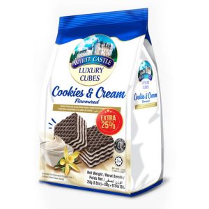 WHITE CASTLE WAFER CUBE COOKIES&CREAM 200GRS