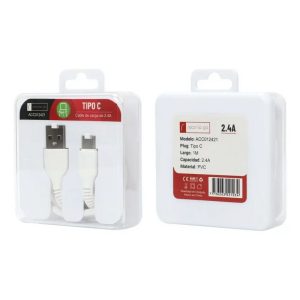 ROCA CABLE USB A TIPO C 1M WHT ACC012421