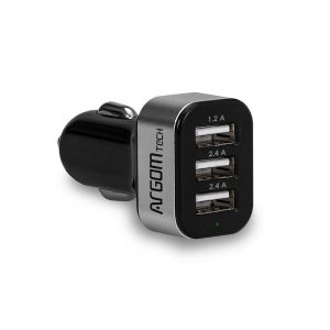 ARGOM CARGADOR P/AUTO USB 6A 3 PUERTOS ARG-AC-0113