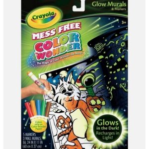 CRAYOLA COLOR WONDER GLOW MURALS & MARKERS (D)