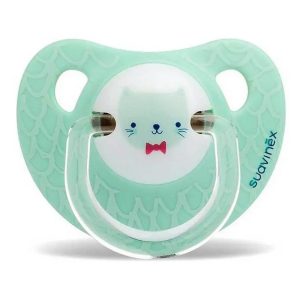 SUAV CHUPETE ANATÓMICO 0-6M GATO VERDE AGUA