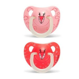 SUAV CHUPETE ANATÓMICO 6-18M (X2UDS) NOCTURNO ROSA