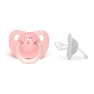 SUAV CHUPETE EVOLUTION ANATÓMICO 0-6M OSO ROSADO