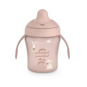 SUAV VASO 200 ML BOQUILLA RIGIDA ANTIDERRAME ROSA