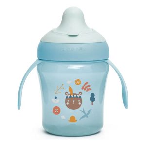 SUAV VASO 200 ML BOQUILLA RIGIDA ANTIDERRAME AZUL