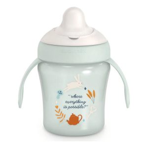 SUAV VASO 200 ML BOQUILLA RIGIDA ANTIDERRAME VERDE