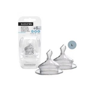 SUAV TETINA ANATOMICA LATEX +6M FLUJO L PACK X 2